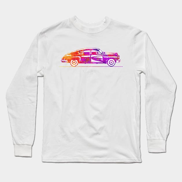 Tucker Torpedo 1948 - Colorful Watercolor Long Sleeve T-Shirt by SPJE Illustration Photography